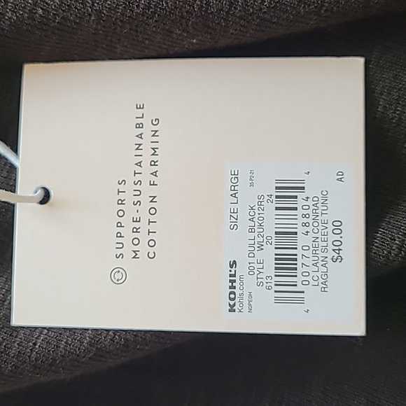 NWT! LC Lauren Conrad Raglan sleeve tunic - Picture 8 of 8